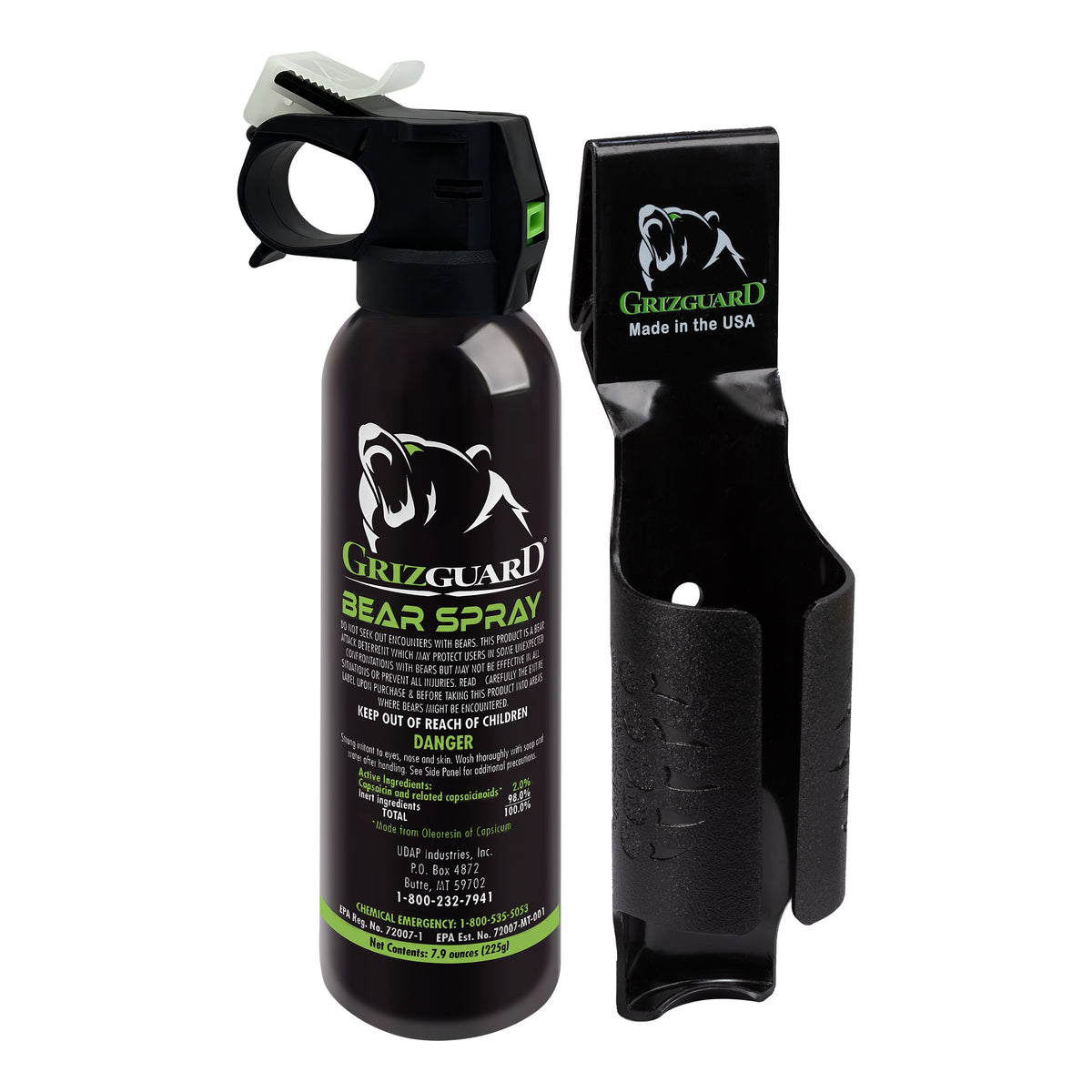 UDAP Griz Guard 熊スプレー 225g ホルスター付き